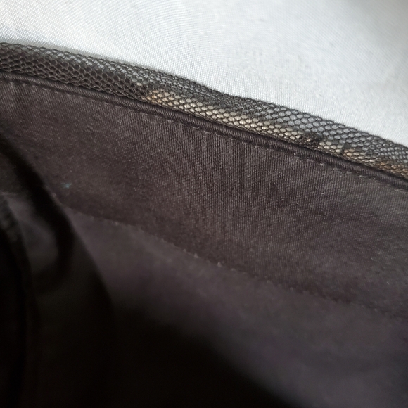 White House Black Market Black Strapless Bustier Size 4 Floral Padded Lined - Picture 7 of 8